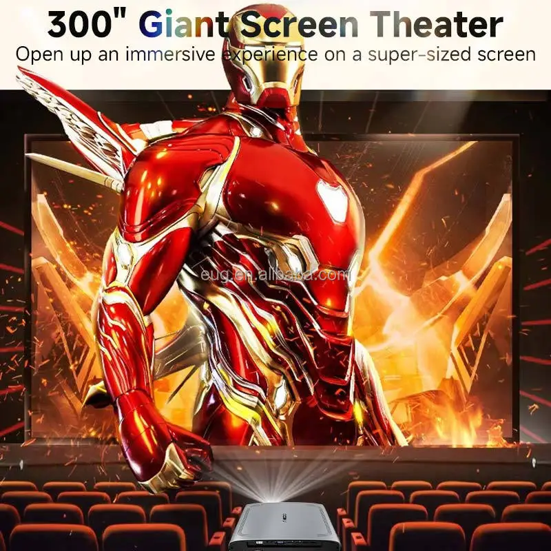 OEM 2024 New Full HD Android WIFI 4K Wireless Video Projector 13000 Lumens HIFI Stereo Portable Home Theater Office
