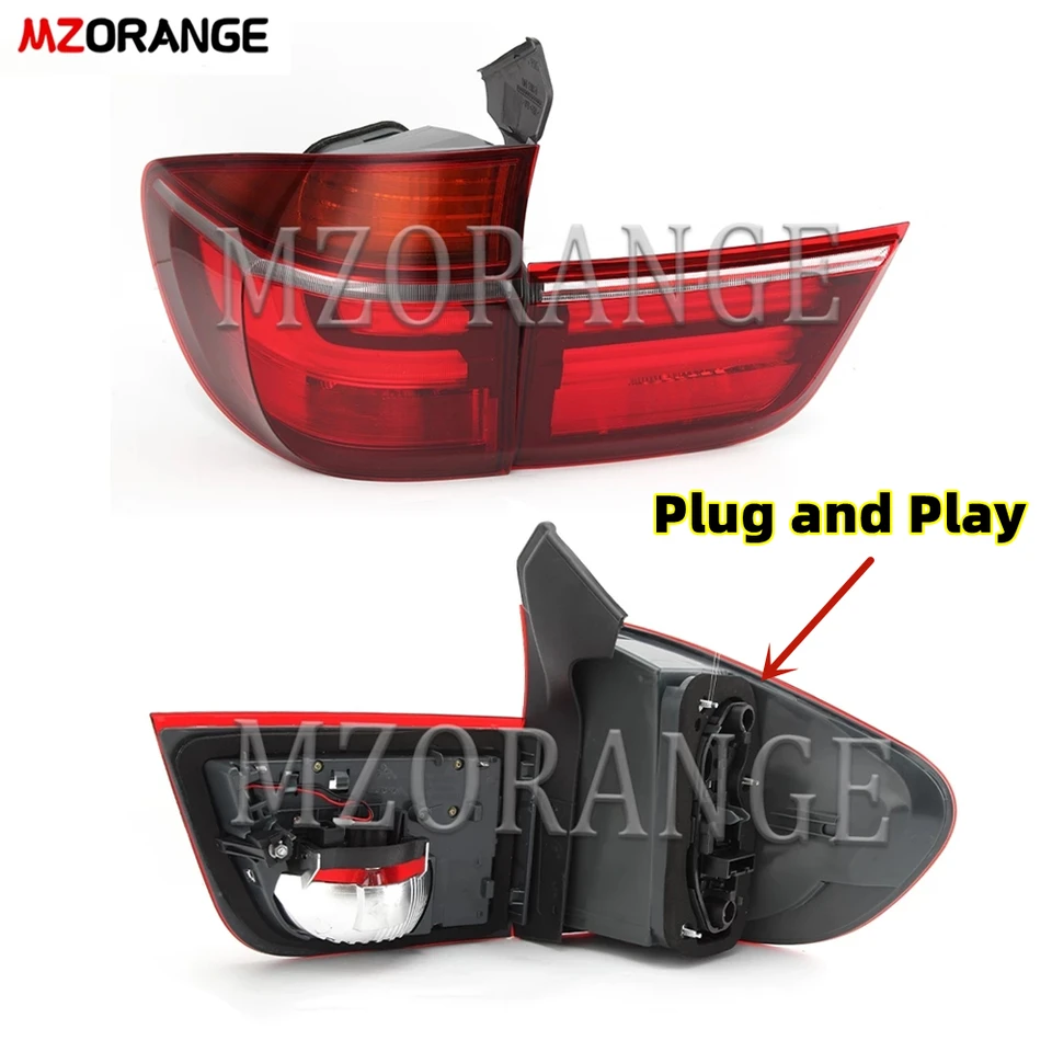 Conjunto de luz trasera Reflector de parachoques trasero para BMW X5 E70 LCI 2011-2013, lente roja Conjunto de luz trasera Reflector de parachoques trasero para BMW X5 E70 LCI 2011-2013, lente roja