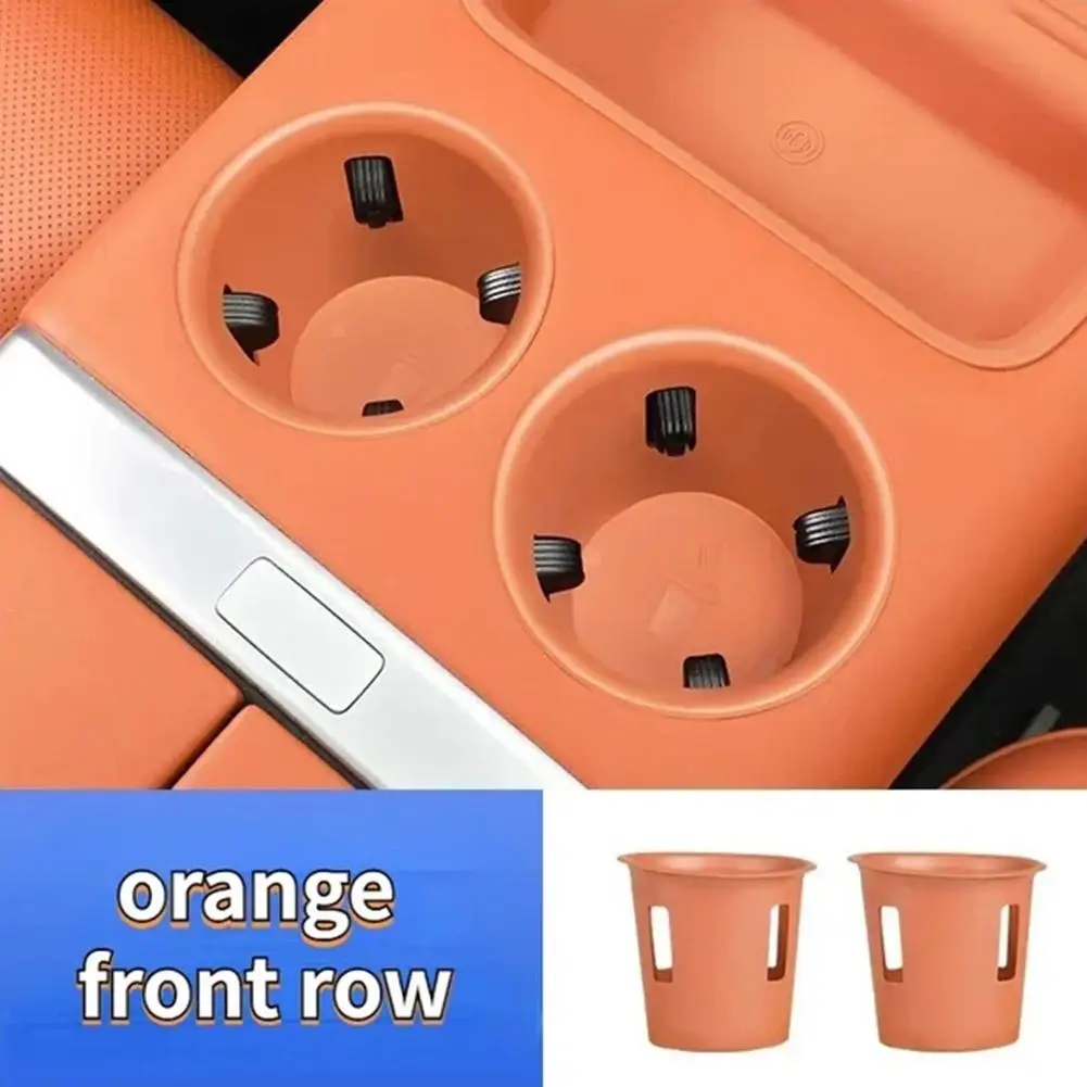 For LiXiang L7 L8 L9 2023 Silica Gel orange Car Central Water Cup Holder Pad Trim Car Accessories