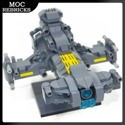 MOC Fantasy Robot Ship Battlecruiser Hubellian Mecha Model DIY Small Particle Building Blocks Educational Bricks Toys Gifts