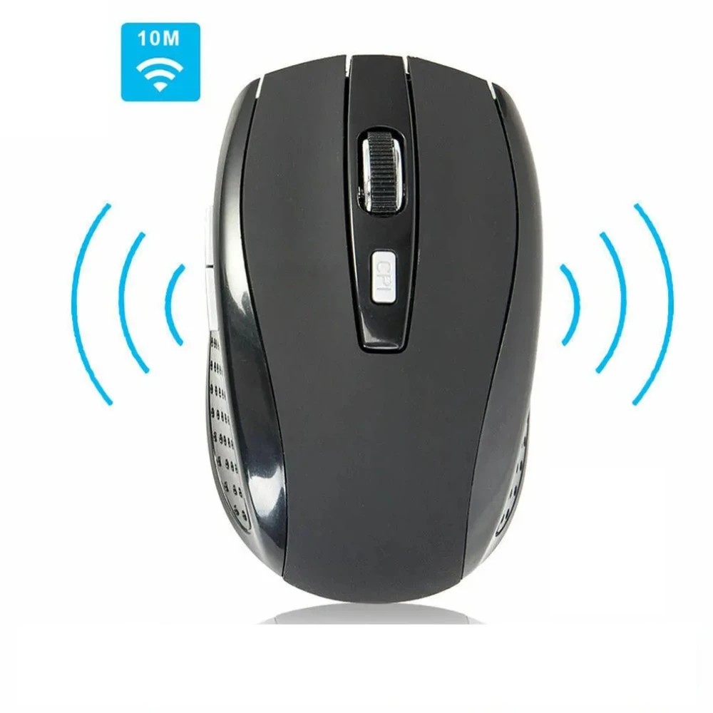 Mouse Wireless 2.4GHz RatonWireless Adjustable DPI 6 Button Optical Mouse with USB Receiver Computer PC Accessories