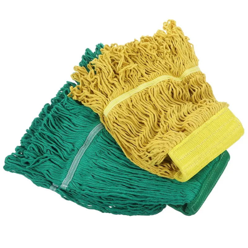 Washable Quick Dry Cotton Yarn Mop Refill 2 Pack, Replacement Mop Head for Multi Surface Hard Floors