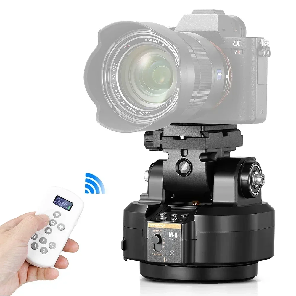 

M6 Auto Face Tracking Motorized Rotating Panoramic Tripod Head AI Smart Face Body Tracking Remote Control Pan Tilt Head