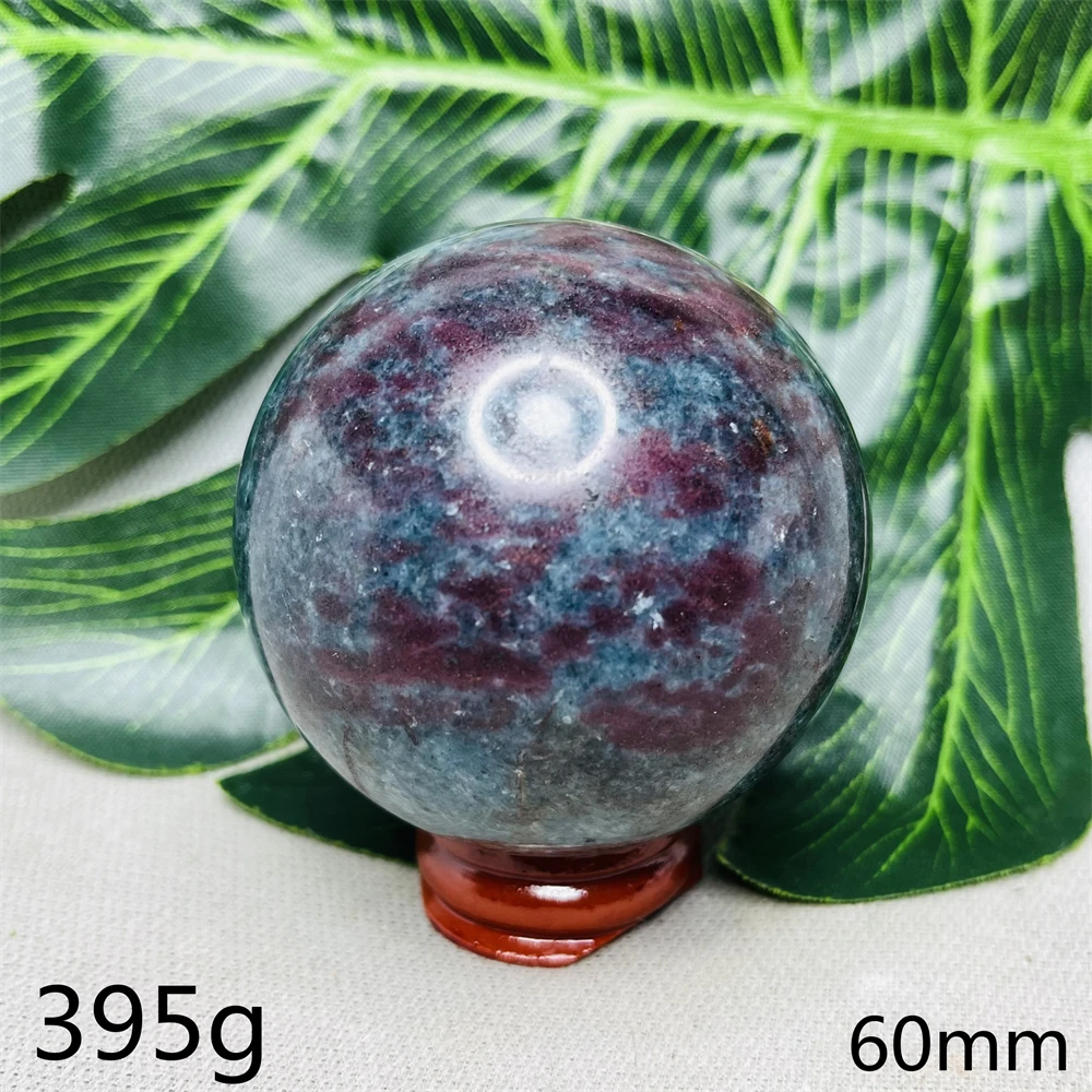 Natural Gemstones Ruby & Sapphire Symbiosis Ball Home Room Decoration Holiday Gift Energy Yoga Witchcraft Altar Crystal Healing