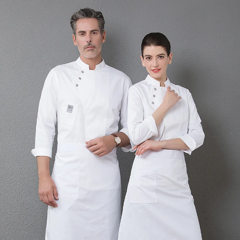 Chef Uniform Long Sleeve Autumn Winter Men and Women Hotel Canteen Overalls Cake Baker Kitchen Work Clothes