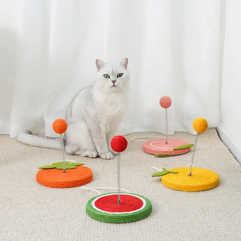 

Pet Toy Ball Fruit Shaped Scratcher with Boll for Kitten Cat Scratchers Sisal Cats Sofa ProtectorPet Cat Supplies