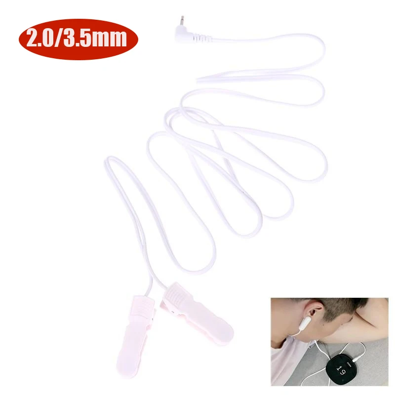 2.0/3.5mm Ear Clips Connection Cables Conductive Standard Pin Muscle Stimulator Digital Therapy Tens Unit Tool Machine
