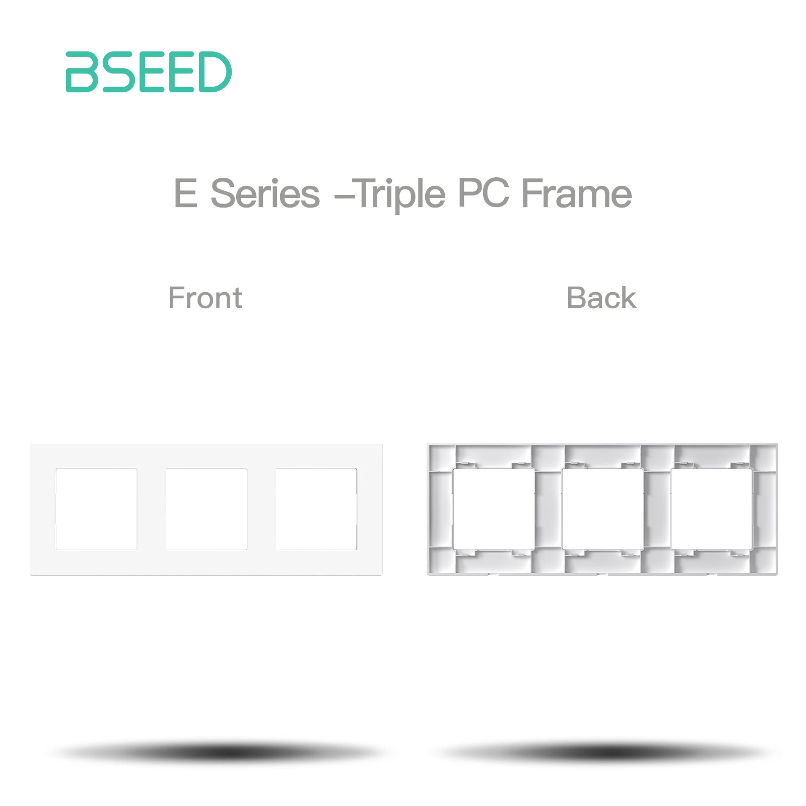 BSEED Zigbee 1/2/3/4-fach Smart-Lichtschalter für Vorhänge und Jalousien, Dimmer-Schalter mit mechanischen Tasten, Steckdosen, USB-C, DIY-Teile, Kunststoffrahmen