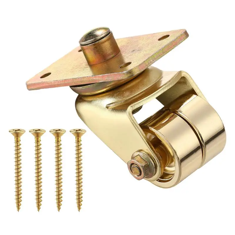 Replacement Chair Caster Wheels Piano & Furniture Caster 360 Degree Swivel Rust Resistant Metal Plate Casters Smooth