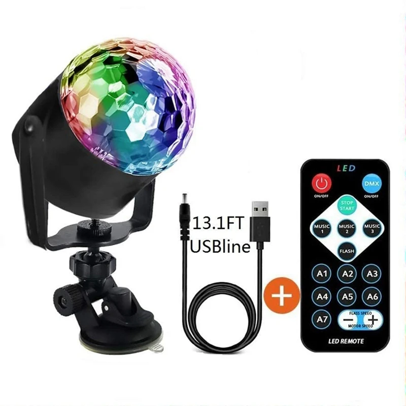 Disco Party Light Strobe Light USB Plug Car Light Suitable For Car Family Dance Birthday Dj Bar Karaoke