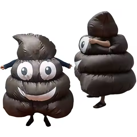 Halloween Parody Poop Inflatable Costume Cosplay Costume Cartoon Funny Mascot Holiday Party Atmosphere Props Party Dress Up