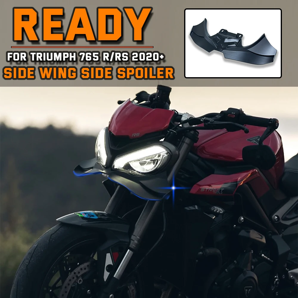 

2020-2025 для Triumph Street Triple 765 R/RS, передний спойлер, нижний спойлер, нижняя губа 765 R/RS, аэродинамический обтекатель, крылышки