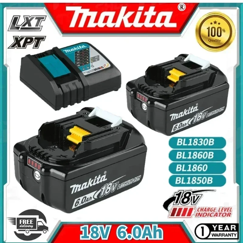 

Original for Makita18V 6ah/9ah Battery with charger BL1830B BL1850B BL1850 BL1840 BL1860 BL1815 Replacement Lithium Battery