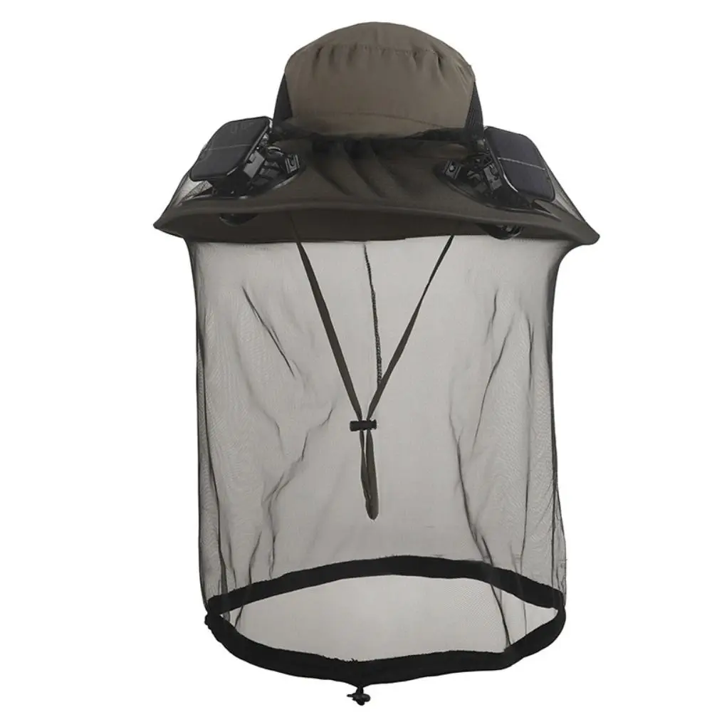New Solar Powered Solar Fan Hat Dual Fans UPF 50 Dual Solar Charging Hat Cooling Fans Wide Brim Anti-UV Sun Hat Summer