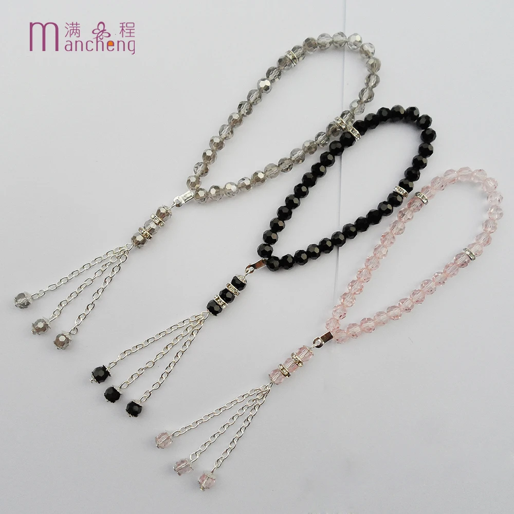 fnaf 2 rupee item 11Colors Crystal Muslim Religiou Tasbih Prayer Glass Beads Bracelet Men Jewelry Pulsera Hombre Femme Mujer