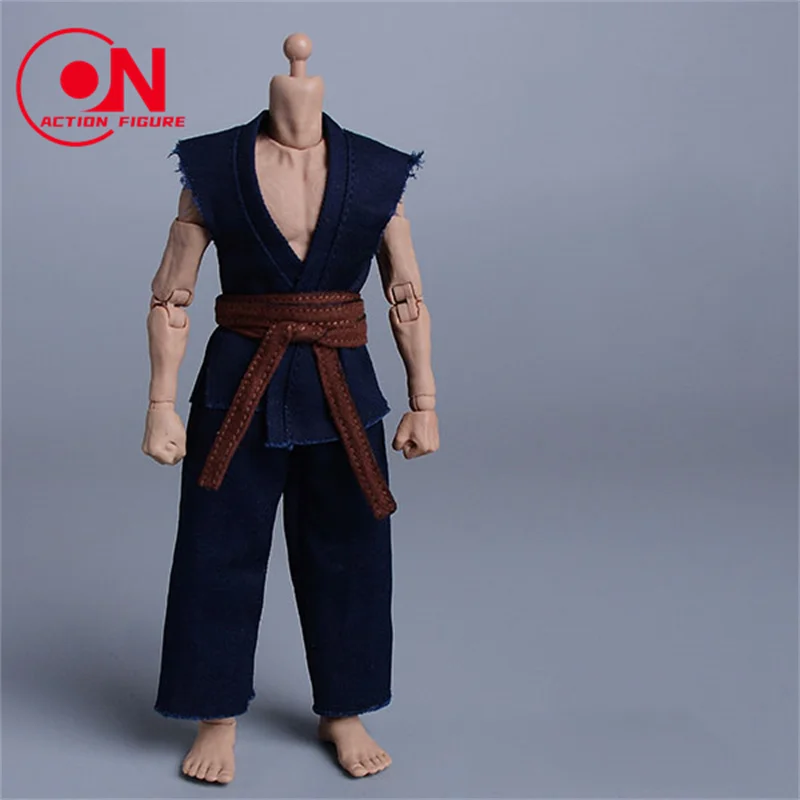 ATstory-sem mangas Taekwondo Training Suit, roupas soltas de combate judô, soldado masculino, Fit 6 "Action Figure Corpo, 06FS048, 1:12