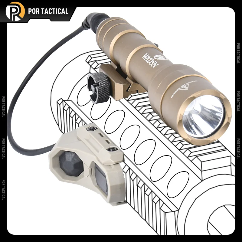 SF Surefir Tactical M300C/M600U Flashlight White LED Light AXON Dual Pressure Switch Fit 20MM Rail Airsoft Scout Accessories