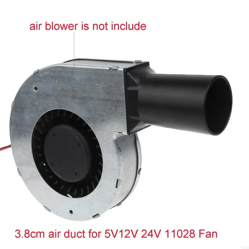 97qd Plastik 38 mm Luft Ducting für 11028 BBQ Blower Cooking Lüfter 12V Rauchhauseventilator