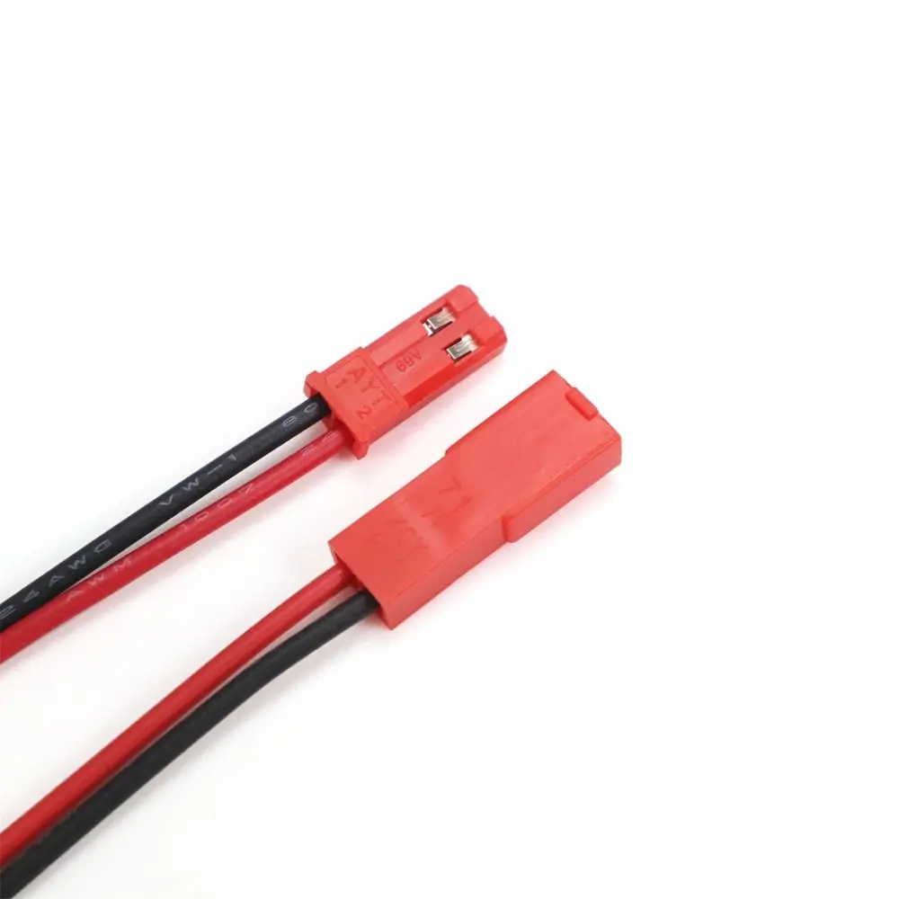 10Pairs 22AWG Copper JST Connector Cable 2 Pin JST Easy Solder Male Female Plug PVC Insulation Stable Connection
