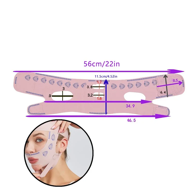 1 قطعة النساء الذقن الخد الوجه التخسيس ضمادة رفع حزام الطبقة الخامس خط الوجه المشكل الوجه المضادة للتجاعيد حزام أدوات العناية بالبشرة #1