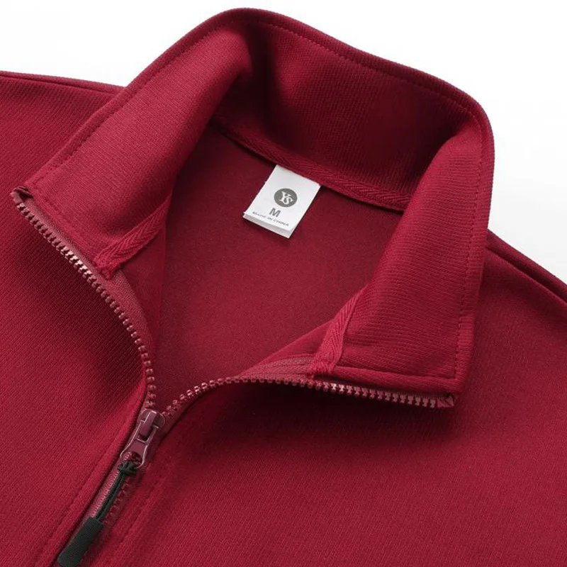 Nuovi cappotti da giacca con cerniera a maniche lunghe da uomo Felpe stand up Abbigliamento da strada per esterni Giacca da baseball autunnale calda in tinta unita