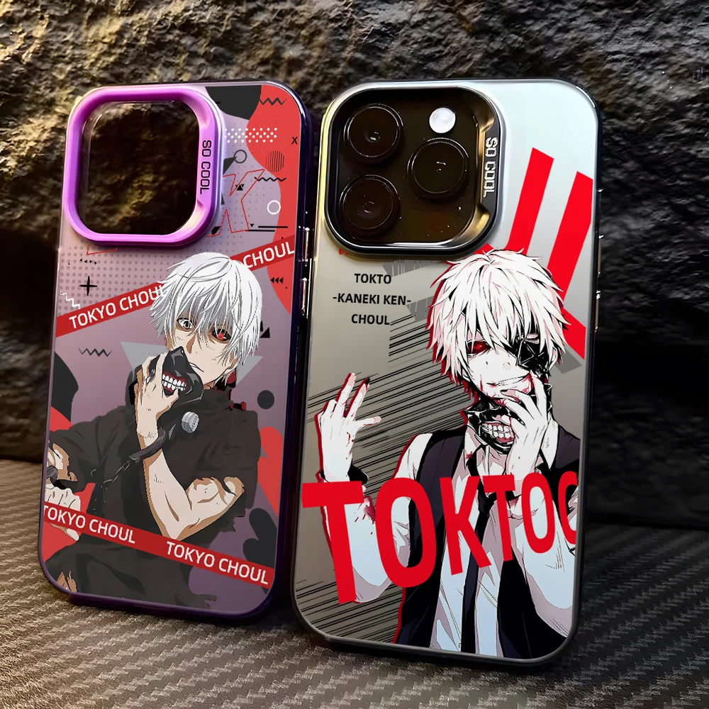 Anime Tokyo Ghoul Phone Case for Infinix Smart 9 8 7 Spark 30C 20 10 Play 6 Go Hot 50 40 30 i Itel S23 P36 A48 Silver Hard Cover