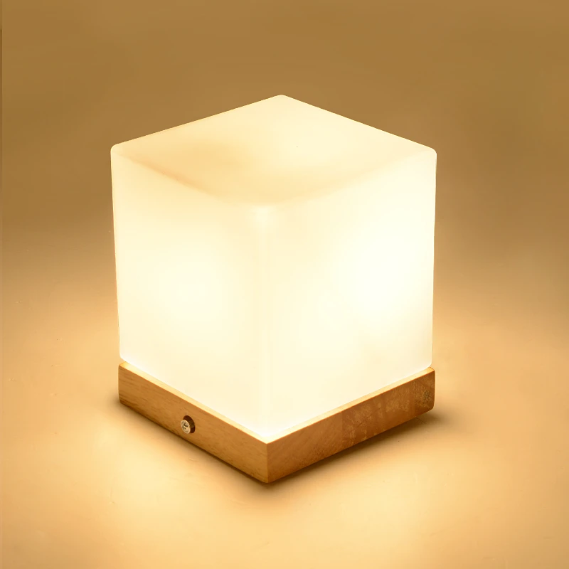 

Creative wooden desk lamp, warm bedroom, solid wood bedside lamp, study night light, eye protection LED decorative lamp