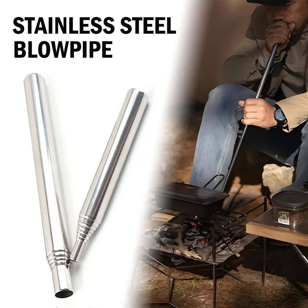 

Portable Retractable Blowpipe Outdoor Picnic Heat-Resistant Fire Tube for Efficient Air Supply for Cooking and Heating