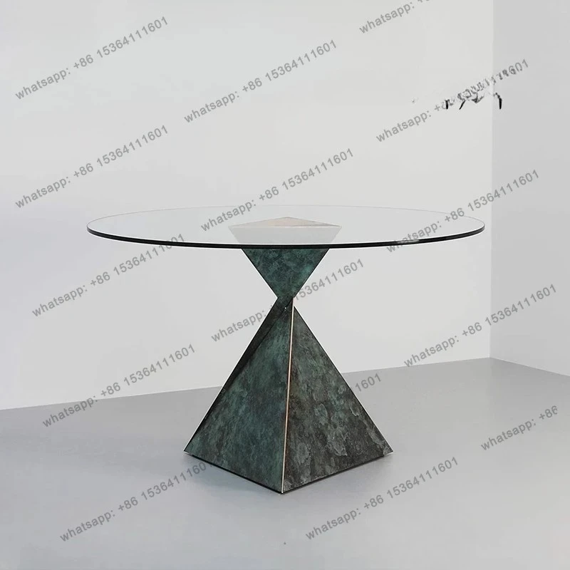 Nordic modern minimalist creative fashion designer makes old villa funnel dining table small apartment meal