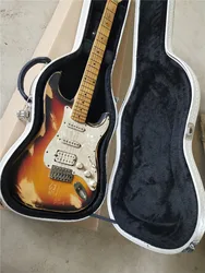Silver electric guitar case Piano case Guitar case st model black interior thickened fleece cotton