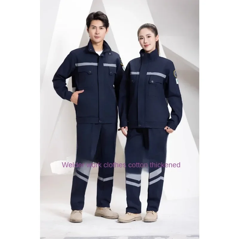 Pure Cotton Work Clothes Anti-scalding Anti-flame Clothes Thicken Heat Insulation Temperature Resistant Labor Protection Suits