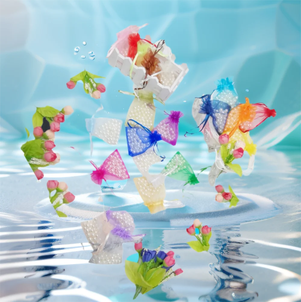 

500pcs Drawstring Gift Bags Jewelry Pouches Organza Packaging Bag Sachet Wedding Party Favors Storage Displays Sachets Supply