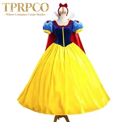 Carnival Deluxe Snow White Cosplay Costume Adult Cartoon Princess Birthday Party Outfit Halloween Fancy Party Dress Purim