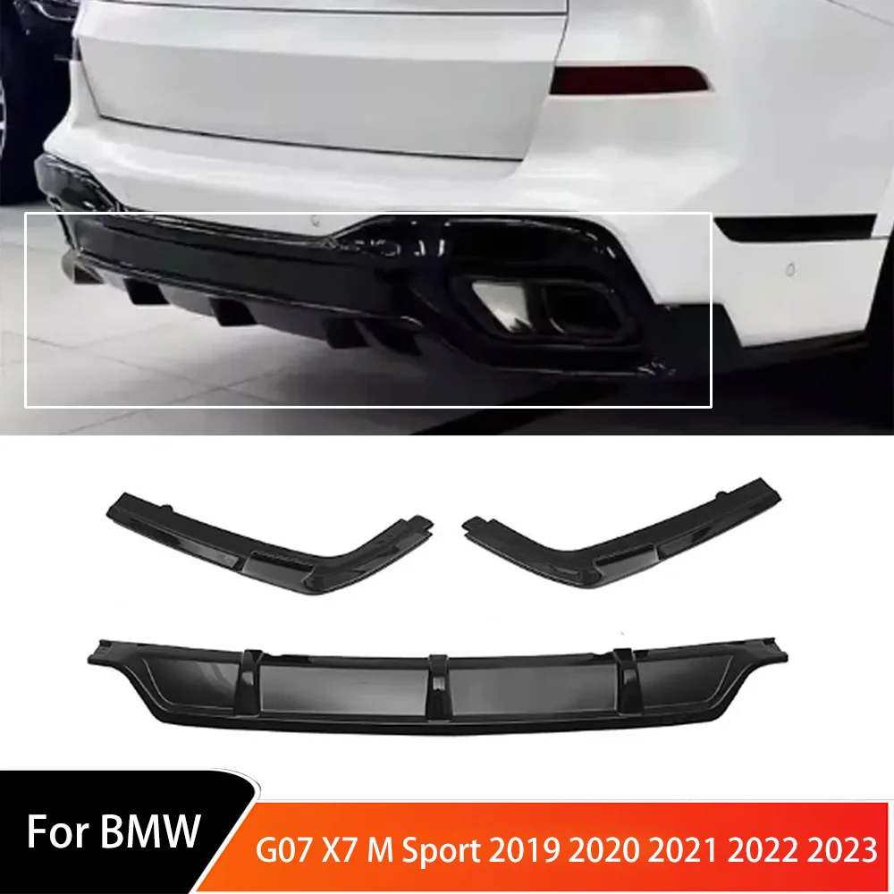 

Rear Bumper Diffuser Lip for BMW G07 X7 M Sport 2019 2020 2021 2022 2023 Spoiler Splitter Rear Bumper Protector Posterior Lip