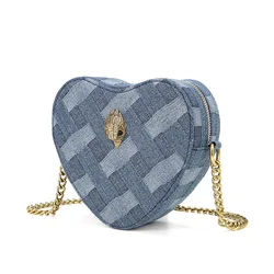 KURT GEIGER LONDON-bolso de hombro para mujer, bandolera con cadena de mezclilla, bolso de diseñador de lujo, tendencia de moda, bolso Retro de alta capacidad