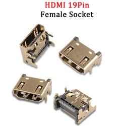 5/10Pcs Gold-plated HDMI 19PIN A Type Female Socket HD Data Interface PCB Connector 4 Feet DIP SMT Patch Welding Jack Adapter