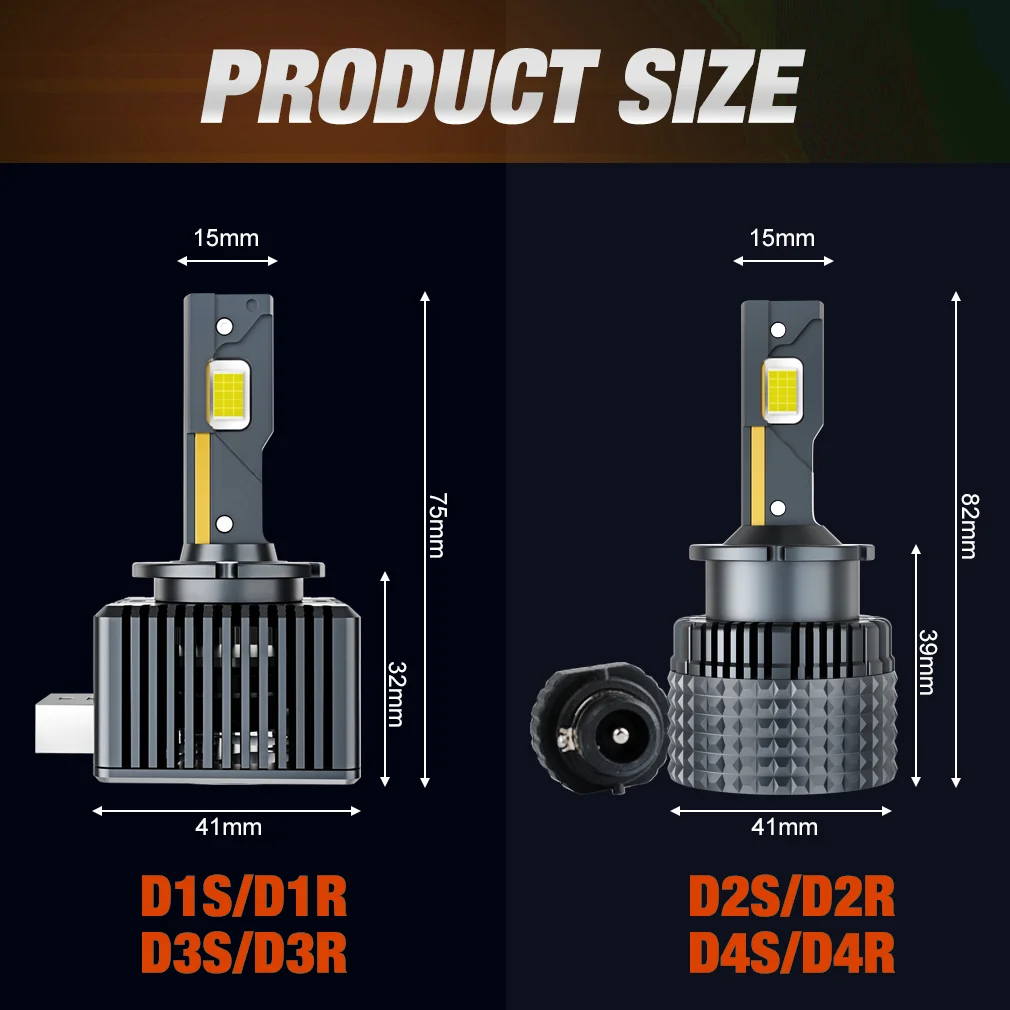 D3S LED D1S Headlight HID Bulbs D4S D2S D1R D4R D2R D3R Super Bright D Series Bulb Plug&Play Turbo LED Bulbs For Car 6000K image 6