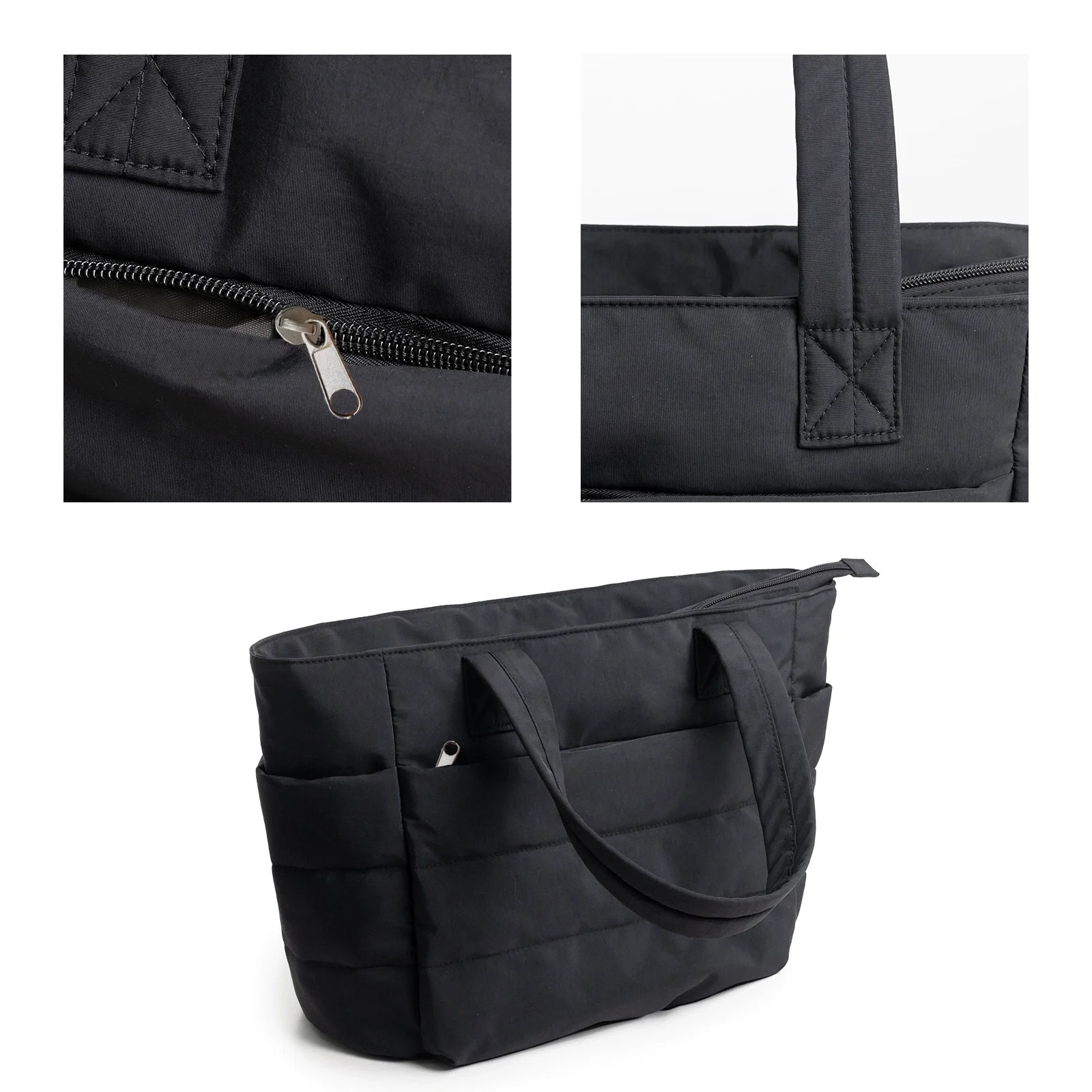 

KaeWomen's Large Capacity Solid Color Tote Bag Versatile Mummy Bag for Commuter Work Student Class Shopping with Multiple