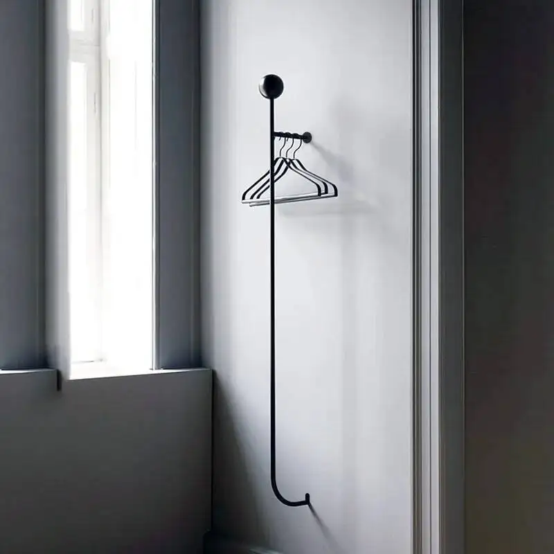 Entrance Clothes Rack Minimalist Wall Hanging Metal Gold Clothes Rack Aesthetic Place Saving Colgador De Ropa Home Eccessories