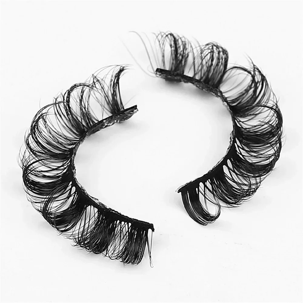 10 Pairs 3D Faux Mink Lashes Russian Strip DD Curl False Eyelashes Fluffy Volume Eyelash Extension Makeup