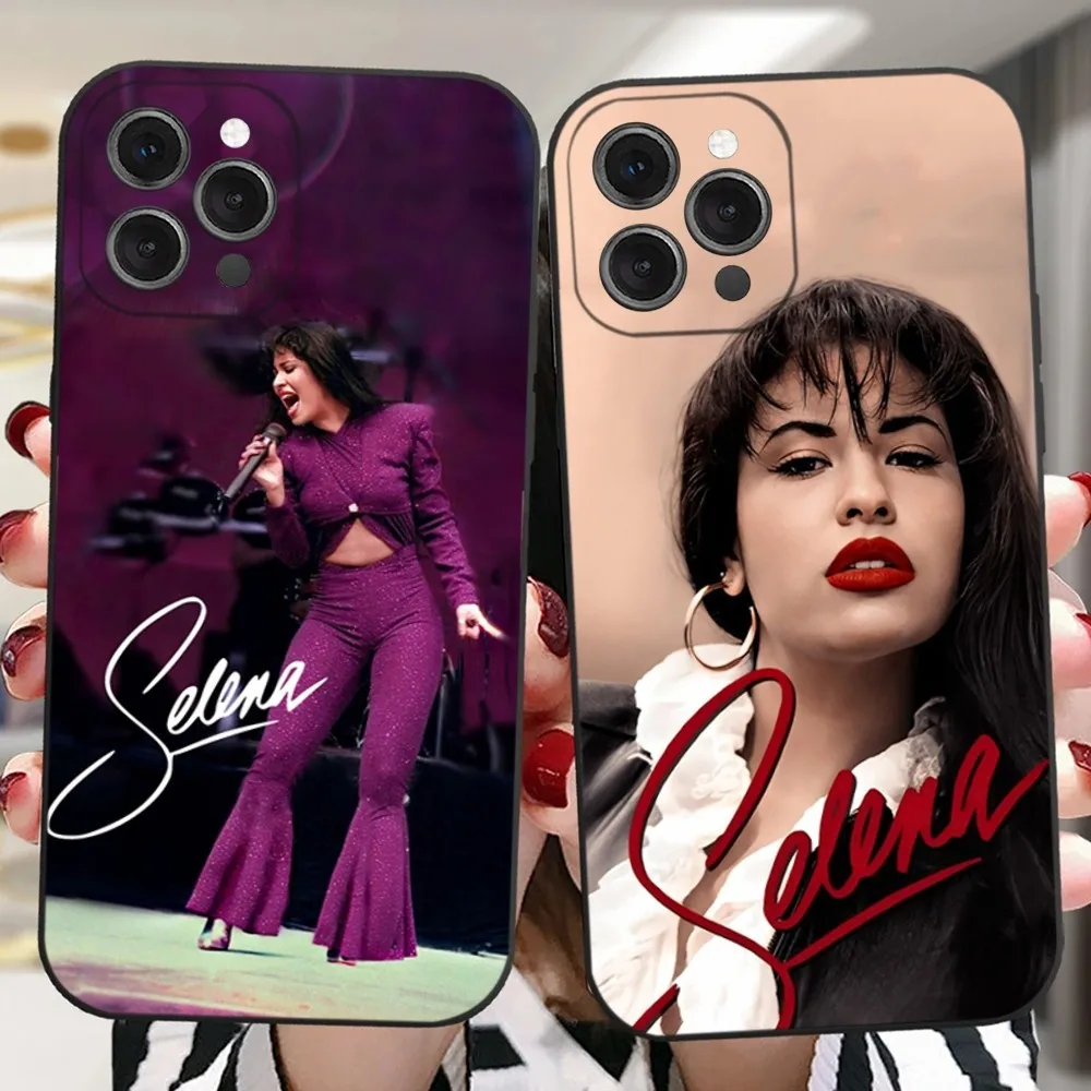 Selena Quintanilla Latin Artist 90s Phone Case For iPhone 16,15,14,13,12,11 Plus,Pro,Max,XR,XS,X,7,8 Plus,SE,Mini Silicone Soft