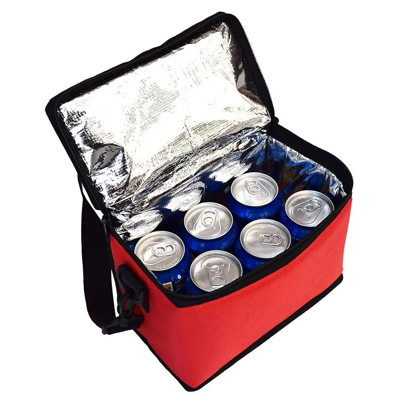 Bolsa térmica para almoço, portátil, piquenique, refrigerador, à prova d'água, armazenamento isolado, bolsa de ombro para piquenique, viagem, caixa de gelo, mala