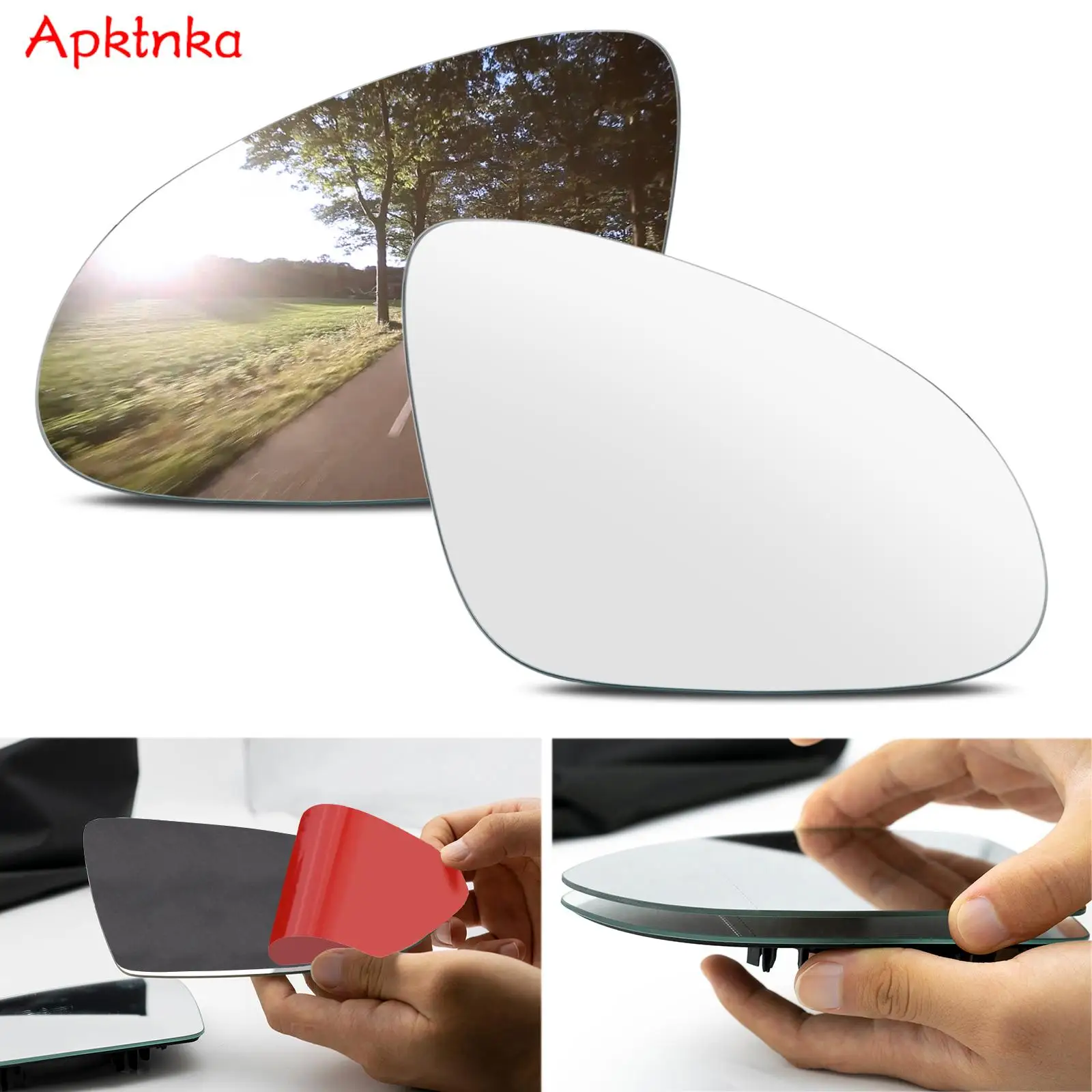 For Opel Vauxhall Astra J 2009-2015 GTC 2012-2018 Adam Wing Mirror Glass Side View Wide Angle Convex Stick On No Based Adhesvie