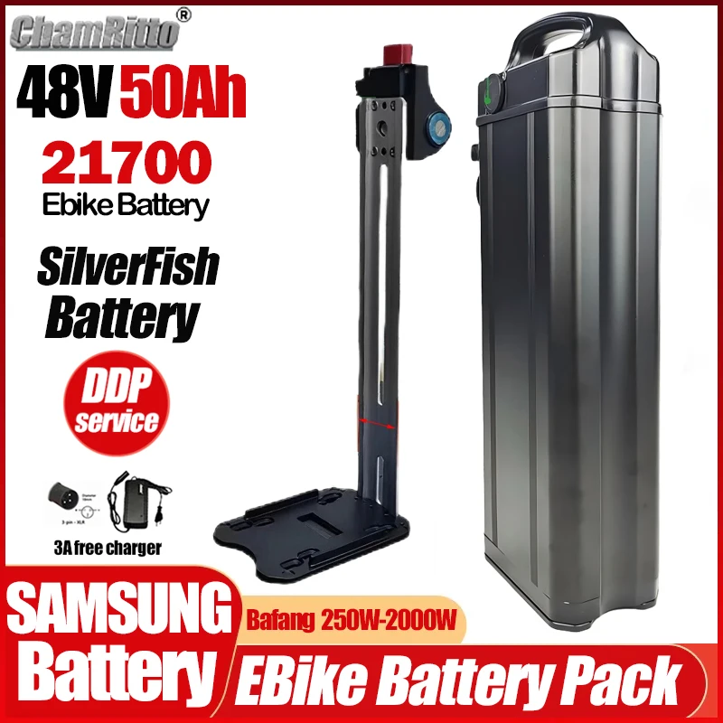 

Электрический велосипед cham rider 48 25ah 30 40ah 50ah Bafang 1500 Вт Fiido T1/T1 Pro/L2/Q2 eBike 48 В Серебряная рыба 1000 Вт Литиевая батарея