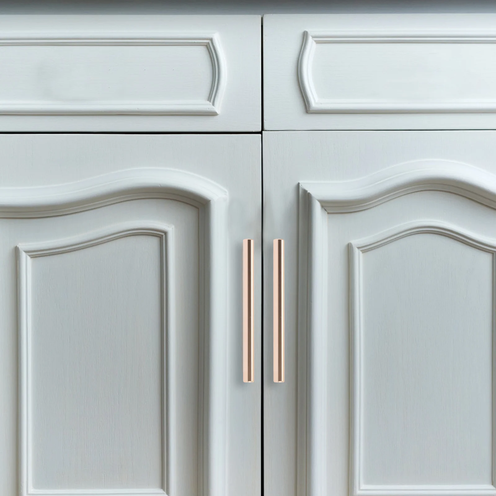 

2pcs Cabinet Pull Handle Modern Aluminum Alloy Drawer Handle For Kitchen Wardrobe Cupboard Smooth Anti-Rust Solid Decorative