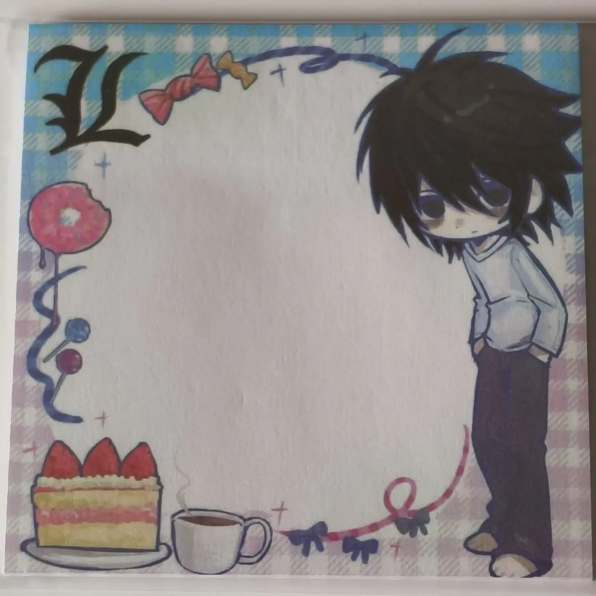 Bloc-notes Death Note L Anime, bloc-notes mignon de dessin animé, bloc-notes portable, papier à écrire, papeterie pour fans, cadeau