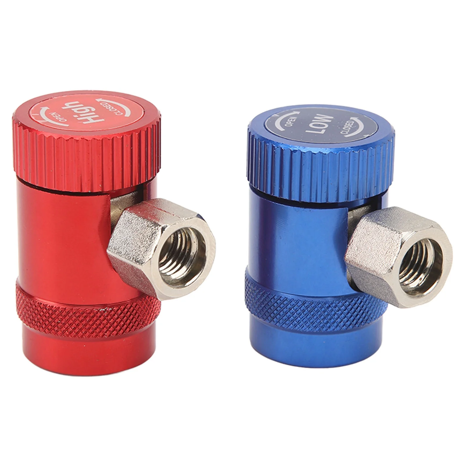 2Pcs R1234yf Quick Couplers 1/4 Inch Male Port High Or Low Side Manual Couplers Connector Adapter