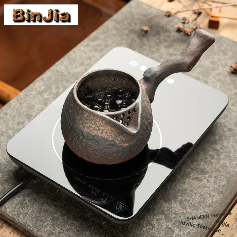 360ml Coarse Pottery Kiln Change Teapot Creative Tea Infuser Pot Tea Maker Kettle With Ball Hole Drinkware Accessories Ornaments