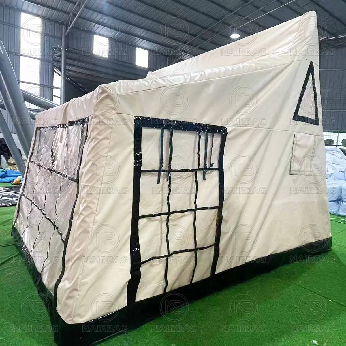 خيمة هواء للتخييم عالية الجودة PVC 4 الموسم في الهواء الطلق مقاوم للماء المحمولة خيام التخييم القابلة للنفخ مع مضخة هواء