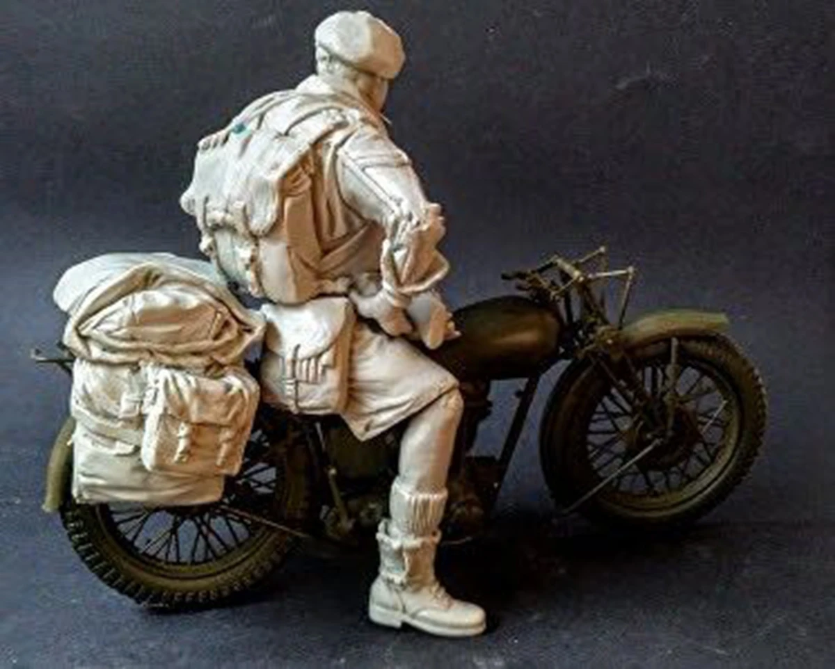 Kit de figurine en résine non peinte, modèle de moto du Commonwealth Triumph, GK non assemblé et non peint, 1958, 1/9